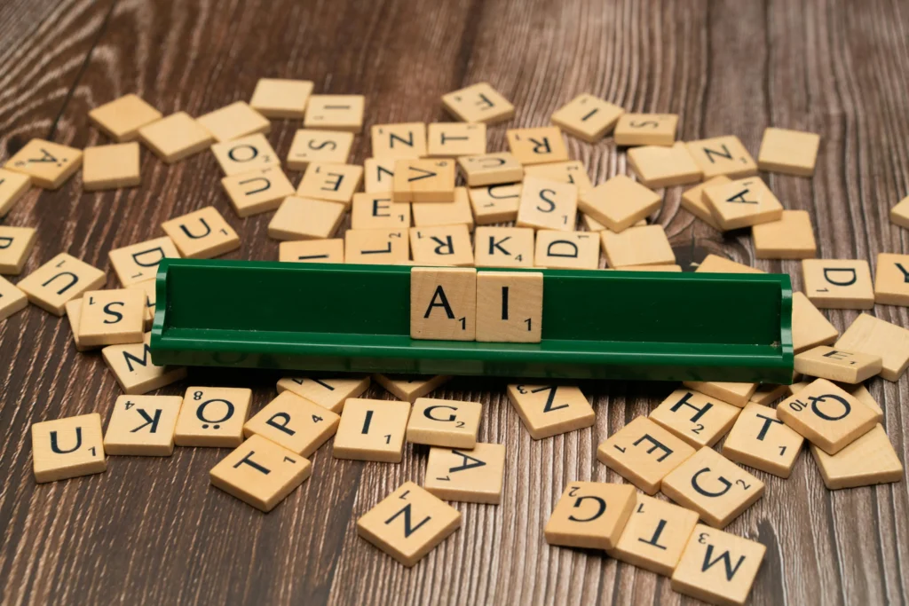 A lot of alphabet bricks on this image